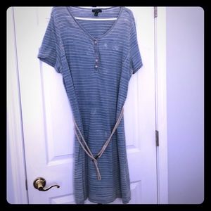 Blue cotton dress